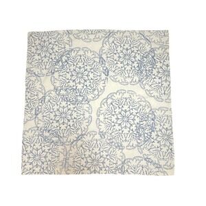 John Robshaw Linen Blend Euro Sham 26x26 Blue Medallion Mandala Zip Pillow Cover